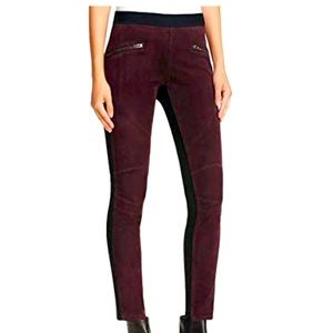 BLANKNYC Women's The Two Tone Skinny Classique Leggings Black & Wine Red